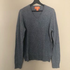 Joe Fresh 100% Cashmere Gray V Neck Sweater